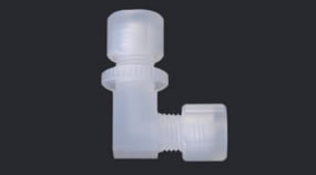 オールフッ素樹脂ミニジョイントL型 適用チューブ外径2mm