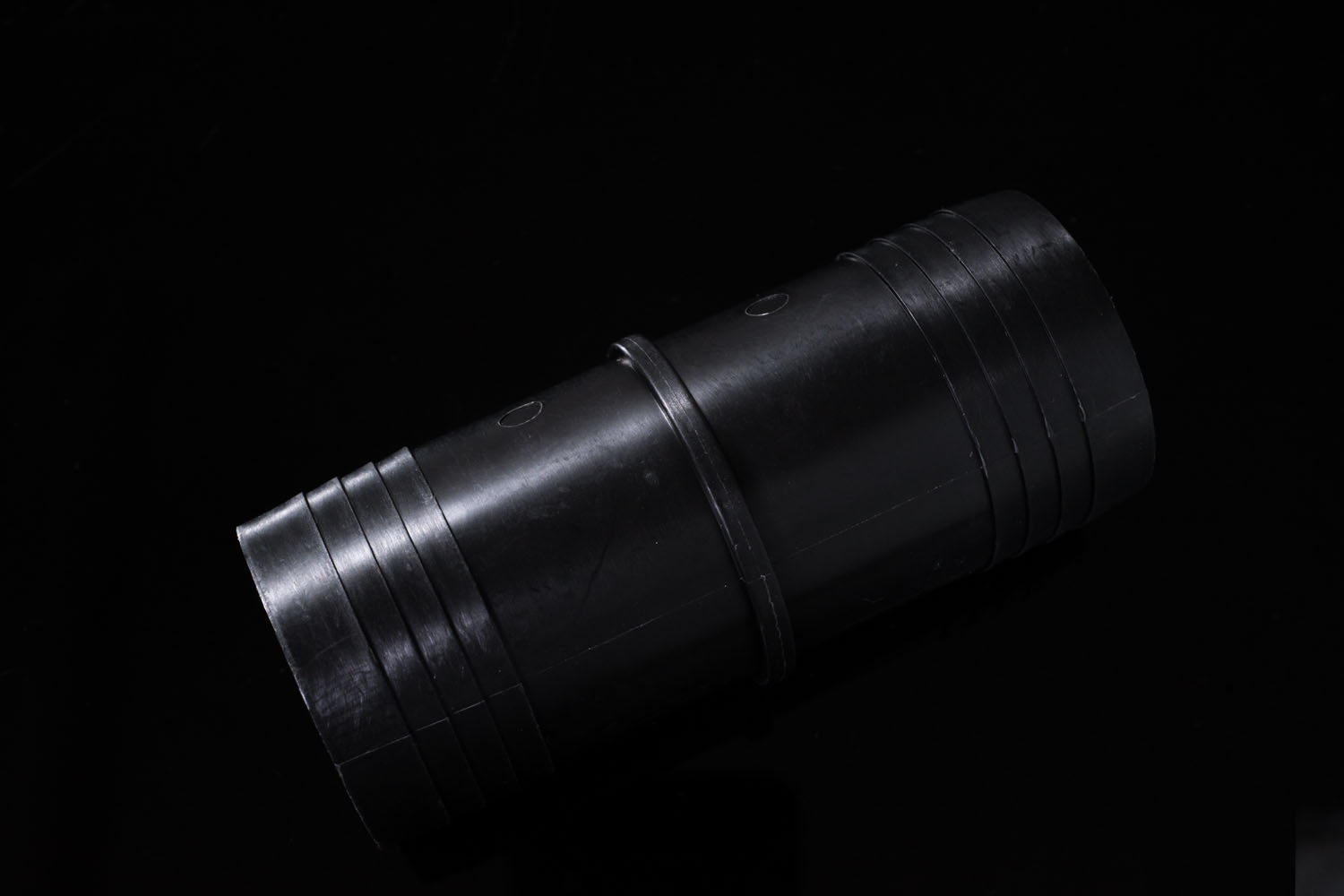 黒色PPストレート継手 軟質チューブ内径38mm：1-1/2"用