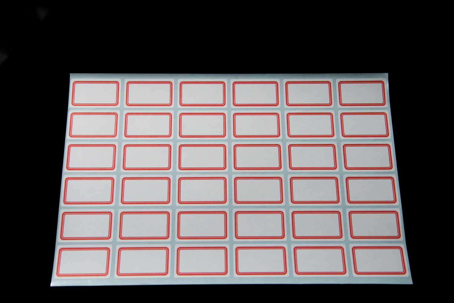 レッドリムーバルボーダーラベル(赤色枠) ラベルサイズ：25×40mm