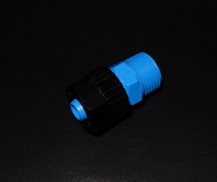PP R3/8オスネジ付きチューブロックアダプター　適用チューブ 内径ｘ外径：10×12mm