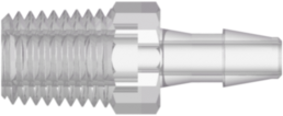1/16-27 NPT Thread with 5/16" Hex to 200 Series Barb 1/8" (3.2 mm) ID Tubing Natural Kynar PVDF