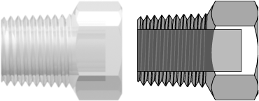 1/8-27 NPT Thread Plug with 7/16" Hex Animal-Free Natural Polypropylene