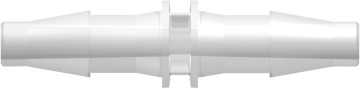 Straight Through Tube Fitting with Classic Series Barbs 5/32" (4.0 mm)  ID Tubing Animal-Free Natural Polypropylene