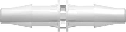 Straight Through Tube Fitting with Classic Series Barbs 3/16" (4.8 mm) ID Tubing Animal-Free Natural Polypropylene