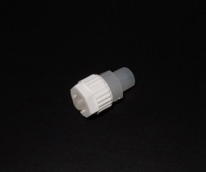 PVDF R1/8オスネジ付きチューブロックアダプター　適用チューブ 内径ｘ外径：6×8mm