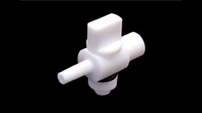 PTFE　2方ルアーストップコック プラグ穴径2mm