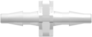 Straight Through Tube Fitting with Classic Series Barbs 1/16" (1.6 mm) ID Tubing Animal-Free Natural Polypropylene