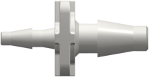 Straight Through Reduction Tube Fitting with Classic Series Barbs 1/8" (3.2 mm) and 1/16" (1.6 mm) ID Tubing White Nylon