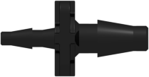 Straight Through Reduction Tube Fitting with Classic Series Barbs 1/8" (3.2 mm) and 1/16" (1.6 mm) ID Tubing Black Nylon