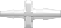 Straight Through Reduction Tube Fitting with Classic Series Barbs 3/32" (2.4 mm) and 1/16" (1.6 mm) ID Tubing Animal-Free Natural Polypropylene