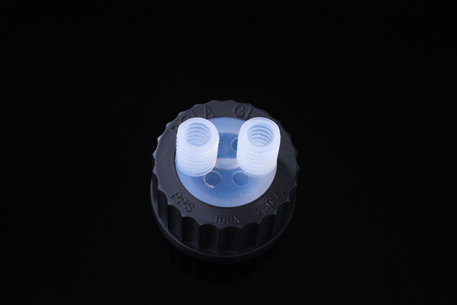 ボラ マルチチューブ用GL45ボトルキャップ GL14×2 材質：PFA+PPS