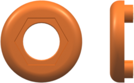 Color Coded Lock Ring (For use with FTLLB or FTLB panel mount fittings) Orange Nylon