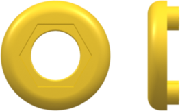 Color Coded Lock Ring (For use with FTLLB or FTLB panel mount fittings) Yellow Nylon