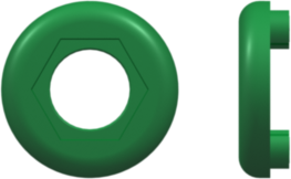 Color Coded Lock Ring (For use with FTLLB or FTLB panel mount fittings) Green Nylon