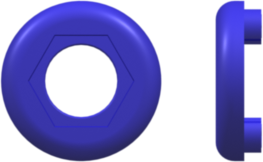 Color Coded Lock Ring (For use with FTLLB or FTLB panel mount fittings) Blue Nylon