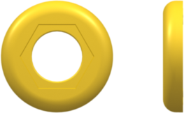 Color Coded Ring (For use with FTLLB or FTLB panel mount fittings) Yellow Nylon