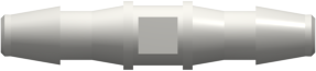 Straight Through Connector for Orifice Insert 200 Series Barbs 1/8" (3.2 mm) ID Tubing White Nylon