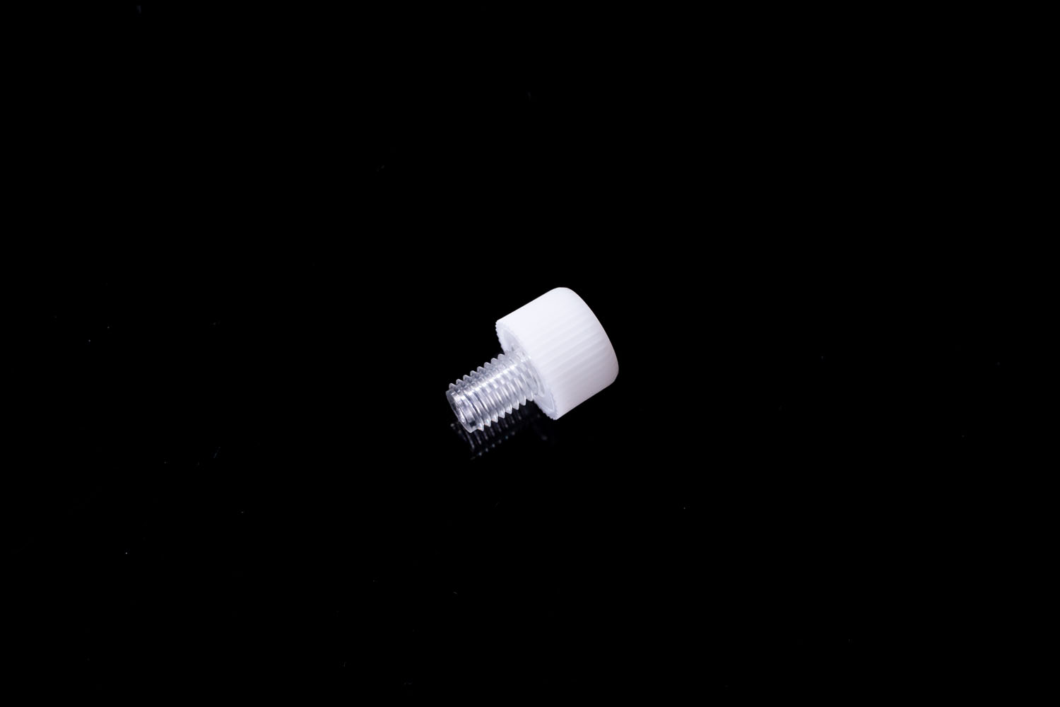 クリックインシール バーブドアダプター 軟質チューブ内径1/16"：1.6mm用 1/4-28UNFオス 白
