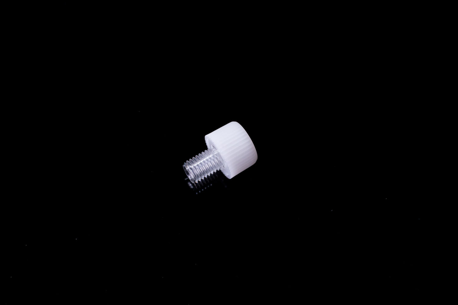 1/8"PC白色ヘッドナット (1/4-28UNFオス)