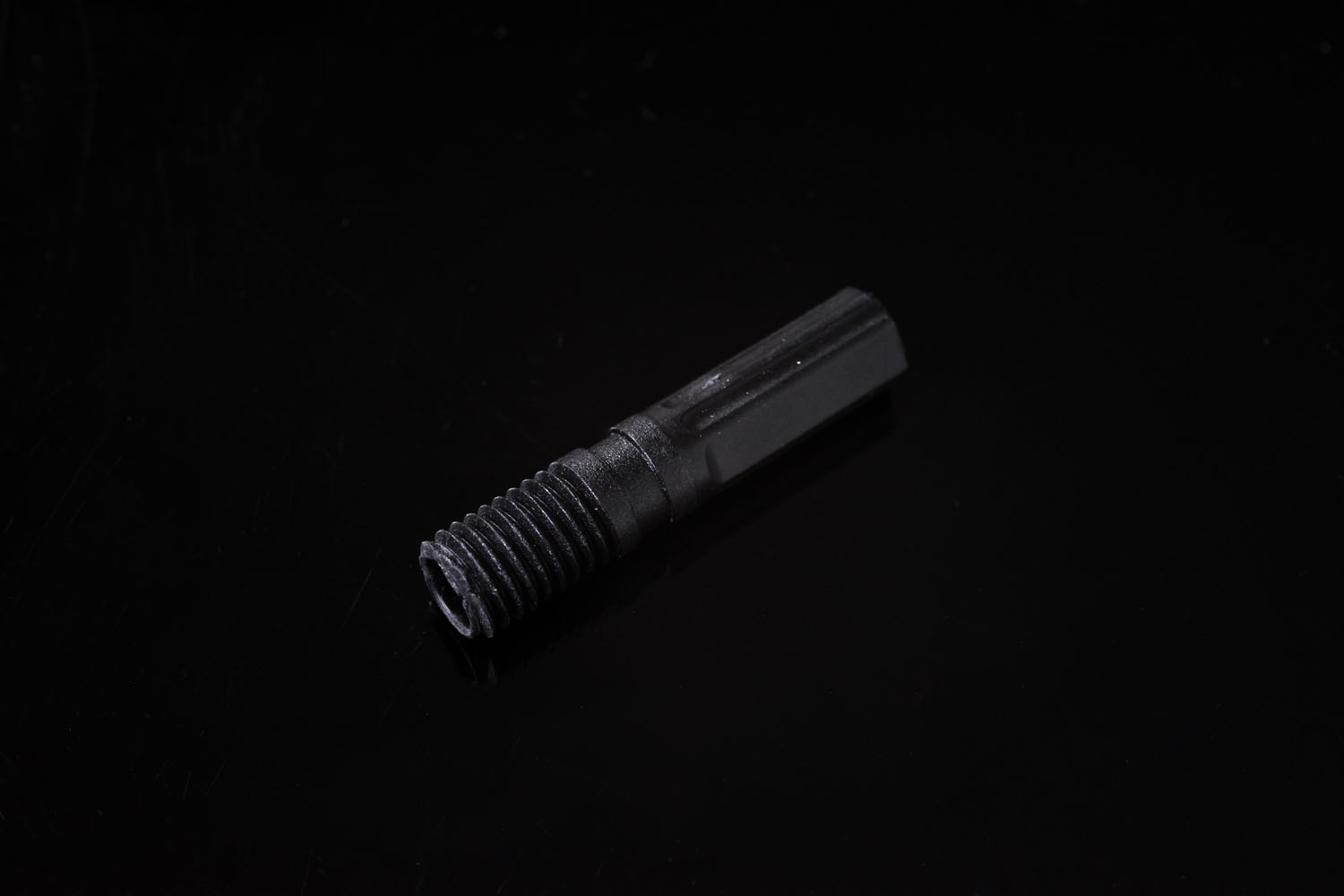 1/8"PP黒色ヘッドナット長 (1/4-28UNFオス)