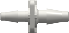 Straight Through Reduction Tube Fitting with Classic Series Barbs 1/8" (3.2 mm) and 3/32" (2.4 mm) ID Tubing White Nylon