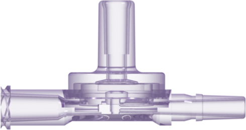 Double Check Valve Tubing Pocket Chimney Port 2-5 PSI Cracking Pressure Radiation-Stable Polycarbonate