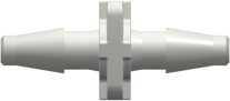 Straight Through Tube Fitting with Classic Series Barbs 3/32" (2.4 mm) ID Tubing White Nylon