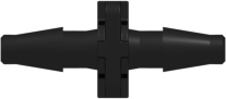 Straight Through Tube Fitting with Classic Series Barbs 3/32" (2.4 mm) ID Tubing Black Nylon