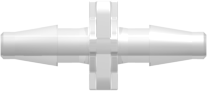 Straight Through Tube Fitting with Classic Series Barbs 3/32" (2.4 mm) ID Tubing Animal-Free Natural Polypropylene
