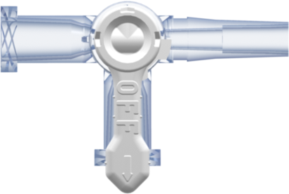 Stopcock 3-way Female Luer to Female Luer to Male LuerRad Stable Polycarbonate bodyWhite HDPE Diverter