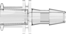 Female Luer Lug Style to 200 Series Barb 1/8" (3.2 mm) ID Tubing Clear Polycarbonate