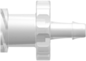 Female Luer Thread Style to 500 Series Barb 3/32" (2.4 mm) ID Tubing Animal-Free Natural Polypropylene