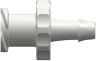 Female Luer Thread Style to 500 Series Barb 1/8" (3.2 mm) ID Tubing White Nylon
