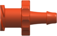 Female Luer Thread Style to 500 Series Barb 1/8" (3.2 mm) ID Tubing Red Nylon