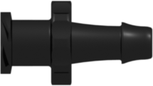 Female Luer Thread Style to 500 Series Barb 5/32" (4.0 mm) ID Tubing Black Nylon