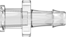 Female Luer Thread Style to 500 Series Barb 5/32" (4.0 mm) ID Tubing Clear Polycarbonate