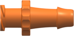 Female Luer Thread Style to 500 Series Barb 3/16" (4.8 mm) ID Tubing Orange Nylon
