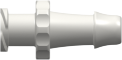 Female Luer Thread Style to 500 Series Barb 3/16" (4.8 mm) ID Tubing White Nylon