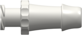 Female Luer Thread Style to 500 Series Barb 1/4" (6.4 mm) ID Tubing White Nylon