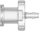 Female Luer Thread Style to 200 Series Barb 1/16" (1.6 mm) ID Tubing Natural Kynar PVDF