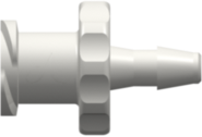Female Luer Thread Style to 200 Series Barb 3/32" (2.4 mm) ID Tubing White Nylon
