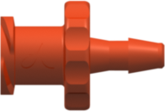 Female Luer Thread Style to 200 Series Barb 3/32" (2.4 mm) ID Tubing Red Nylon