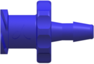 Female Luer Thread Style to 200 Series Barb 3/32" (2.4 mm) ID Tubing Blue Nylon