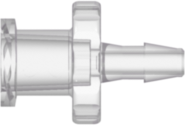 Female Luer Thread Style to 200 Series Barb 3/32" (2.4 mm) ID Tubing Natural Kynar PVDF