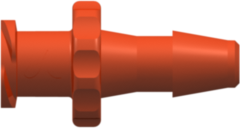 Female Luer Thread Style to 200 Series Barb 5/32" (4.0 mm) ID Tubing Red Nylon