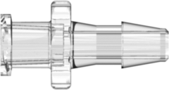 Female Luer Thread Style to 200 Series Barb 5/32" (4.0 mm) ID Tubing Clear Polycarbonate