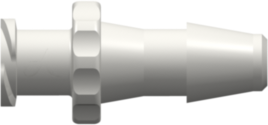Female Luer Thread Style to 200 Series Barb 3/16" (4.8 mm) ID Tubing White Nylon