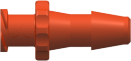 Female Luer Thread Style to 200 Series Barb 3/16" (4.8 mm) ID Tubing Red Nylon