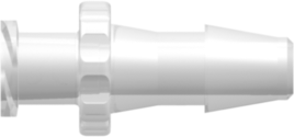 Female Luer Thread Style to 200 Series Barb 3/16" (4.8 mm) ID Tubing Animal-Free Natural Polypropylene