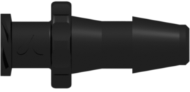 Female Luer Thread Style to 200 Series Barb 3/16" (4.8mm) Black Kynar